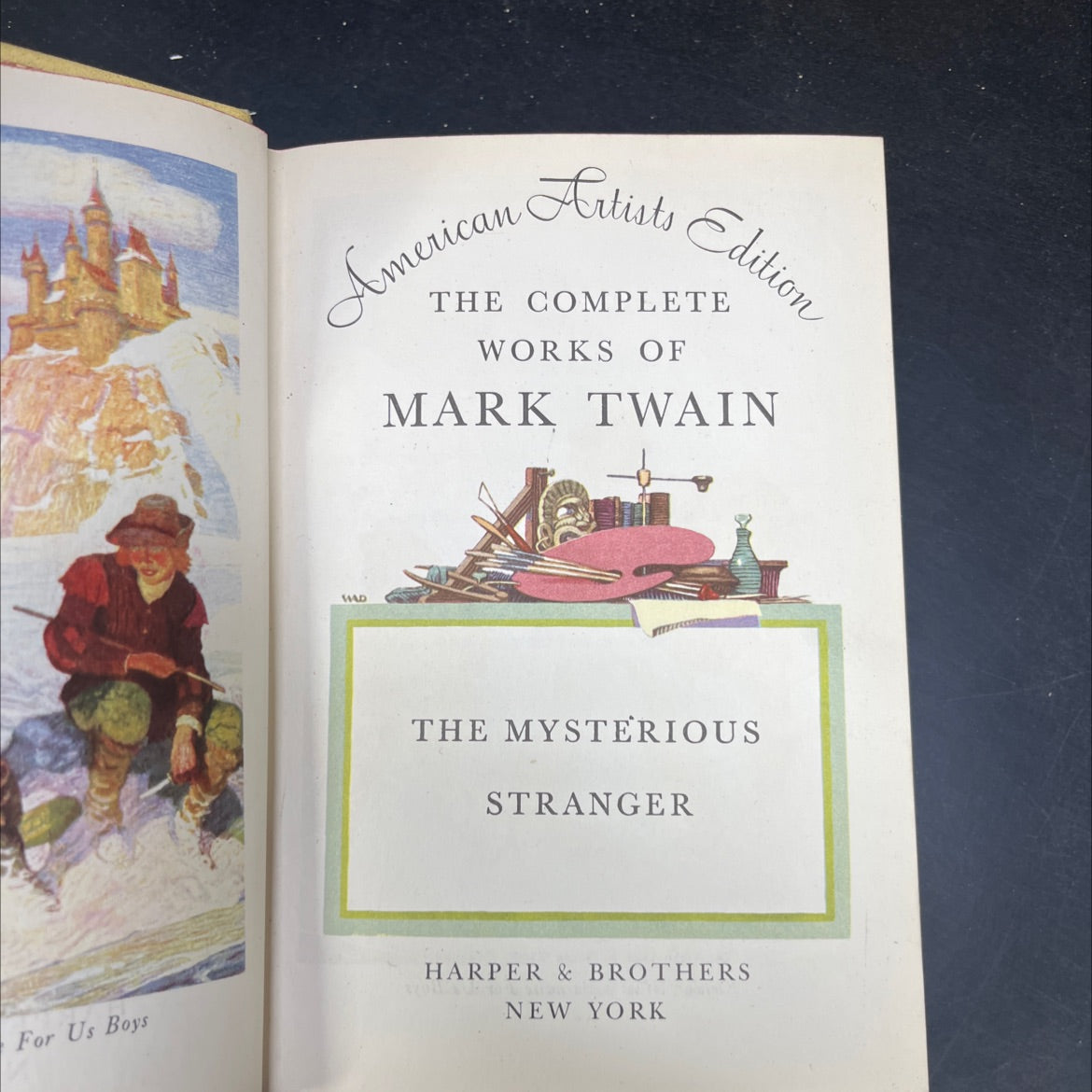 the mysterious stranger book, by mark twain, 1922 Hardcover image 2