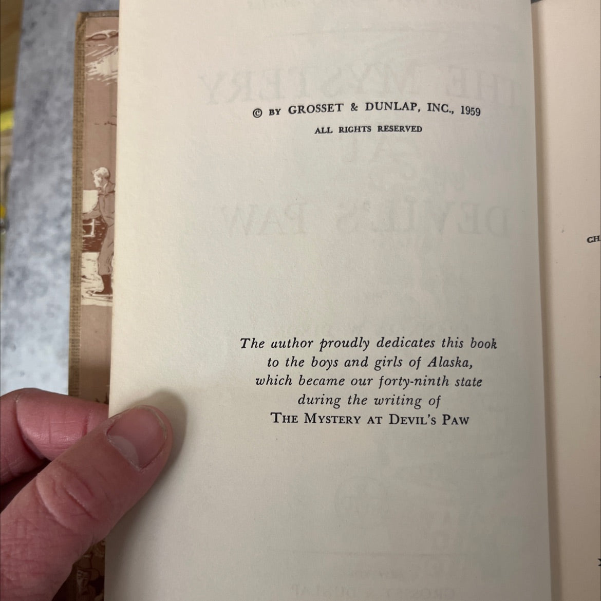 the mystery at devil's paw book, by franklin w. dixon, 1959 Hardcover image 3