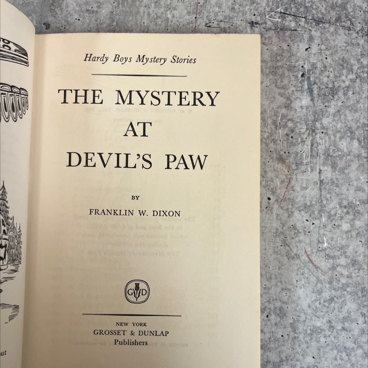 the mystery at devil's paw book, by franklin w. dixon, 1959 Hardcover image 2