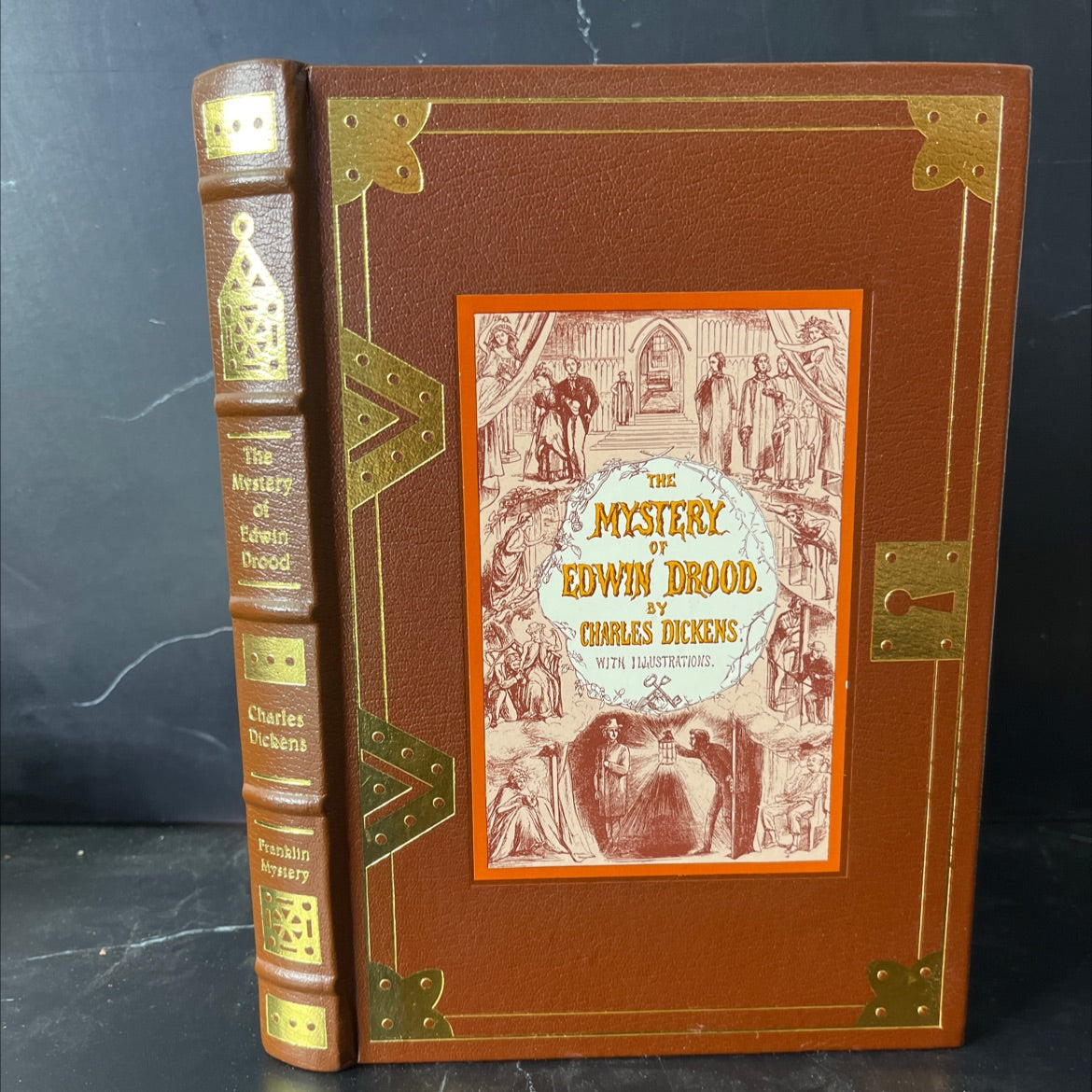 the mystery of edwin drood book, by charles dickens, 1988 Leather image 1