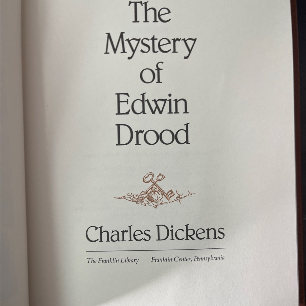 the mystery of edwin drood book, by charles dickens, 1988 Leather image 2