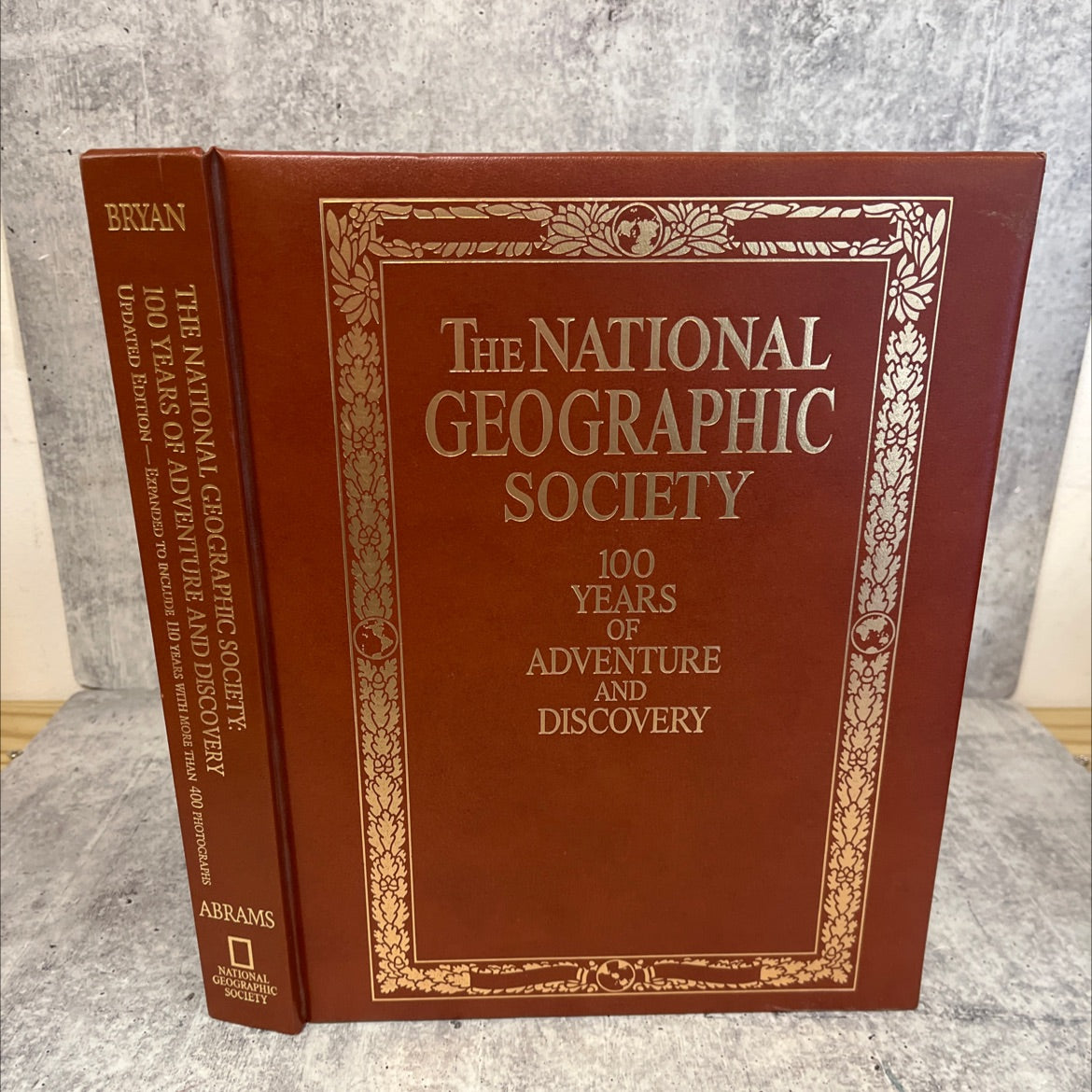 the national geographic society 100 years of adventure and discovery book, by c.d.b. bryan, 1997 Leather image 1