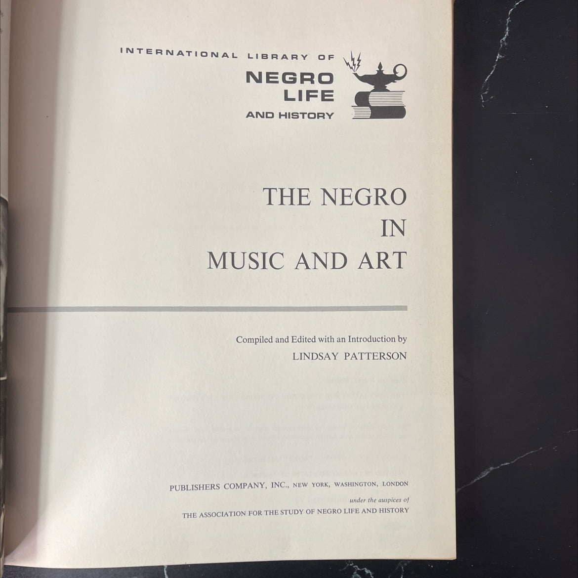 the negro in music and art book, by lindsay patterson, 1968 Hardcover, Vintage image 2