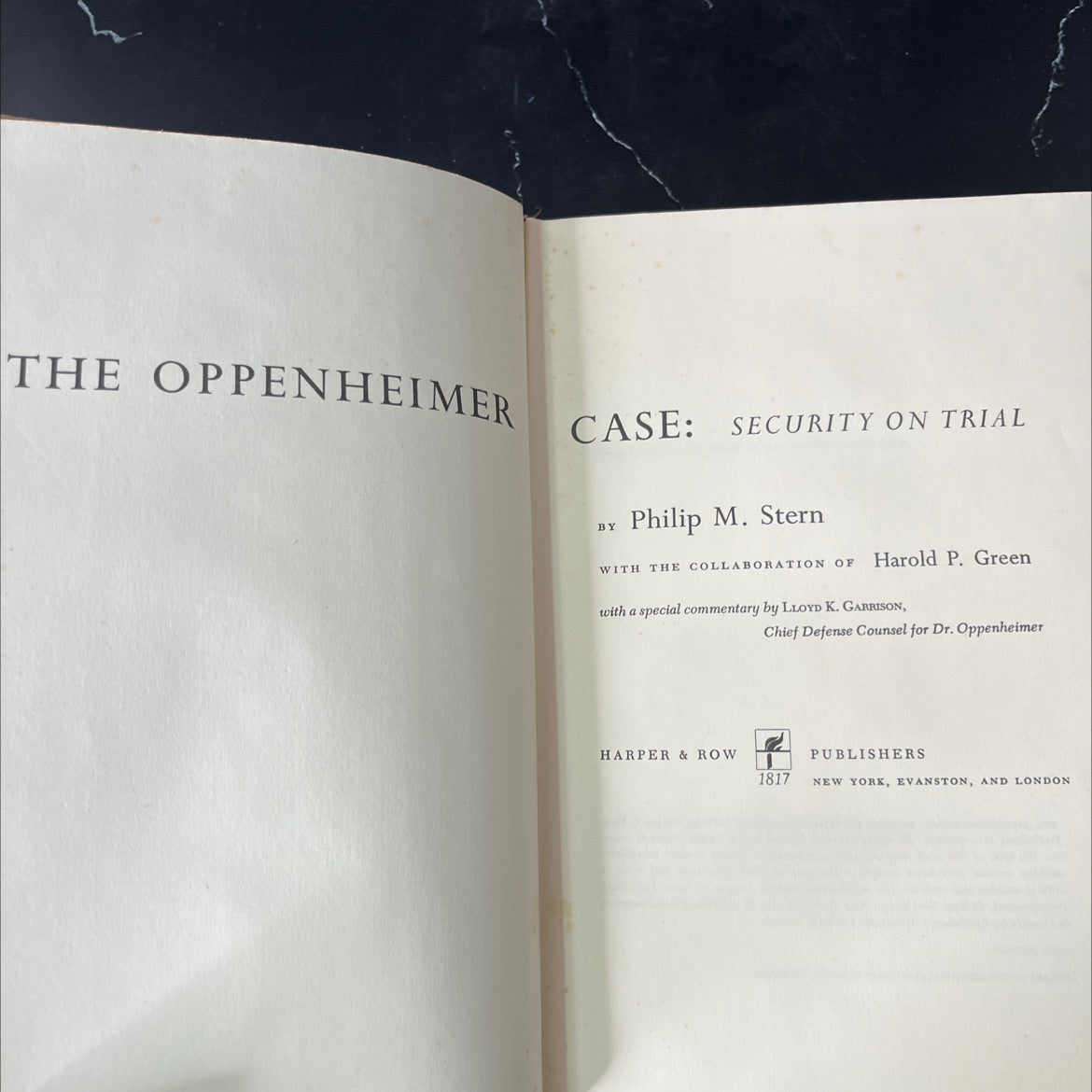 the oppenheimer case: security on trial book, by Philip M. Stern, 1969 Hardcover, First Edition, Vintage image 2