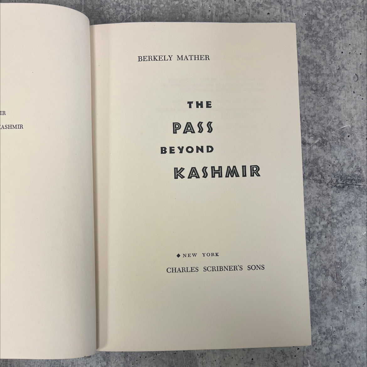 the pass beyond kashmir book, by berkely mather, 1960 Hardcover, First Edition, Vintage image 2