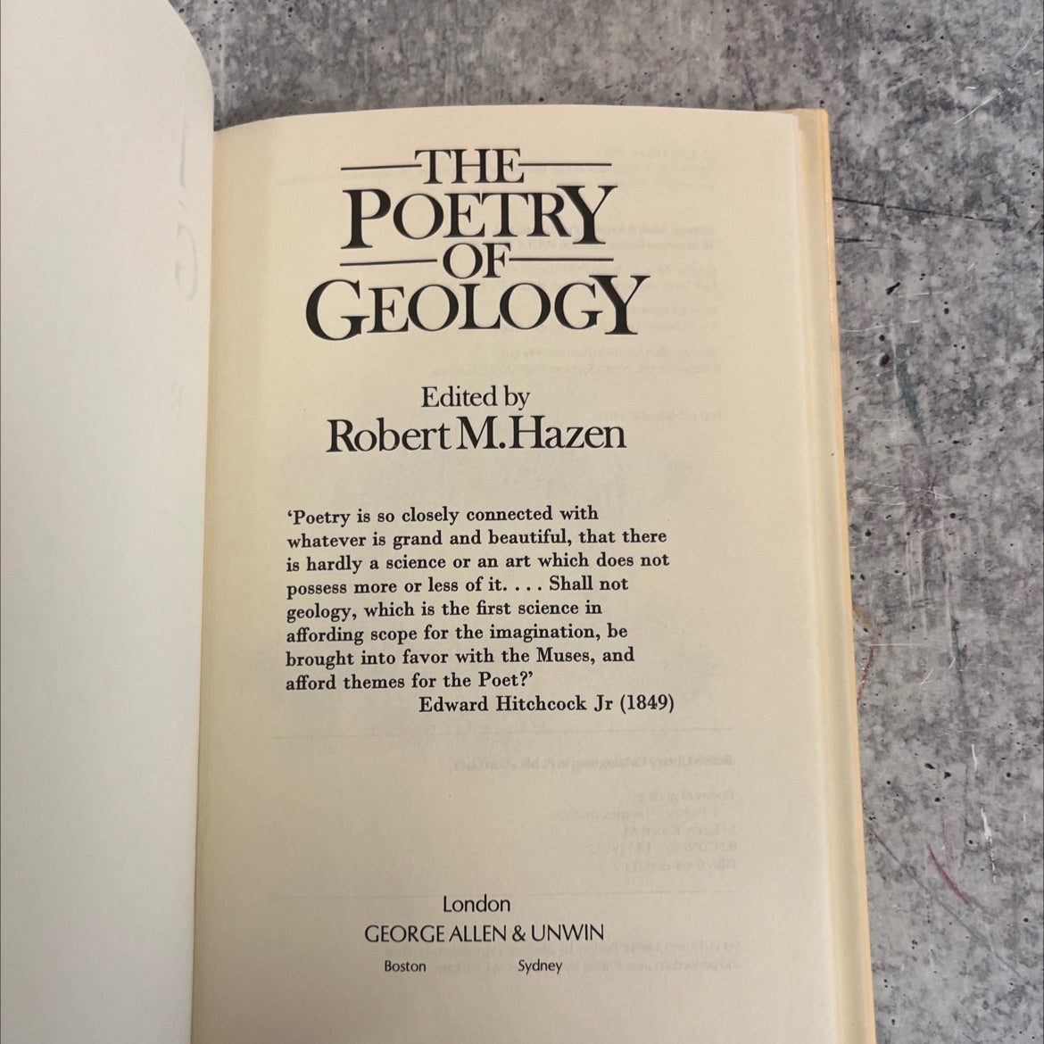 the poetry of geology book, by Robert M. Hazen, 1982 Hardcover image 2