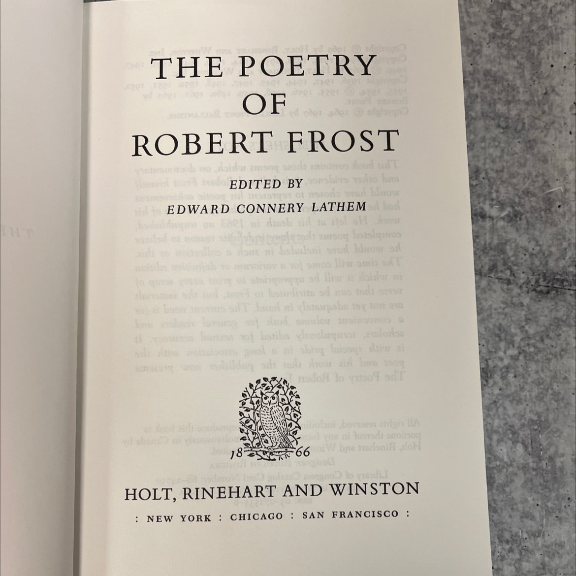 the poetry of robert frost book, by robert frost, 1969 Hardcover, Vintage image 2