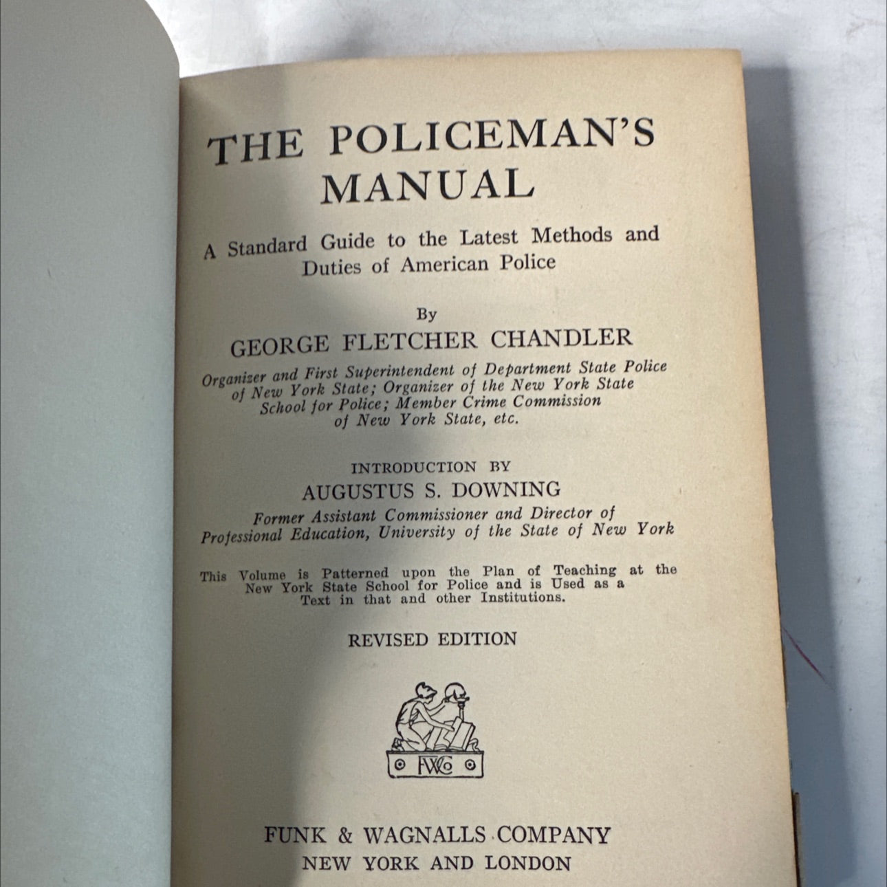 the policeman's manual book, by george fletcher chandler, 1930 Hardcover, Rare, Vintage image 2