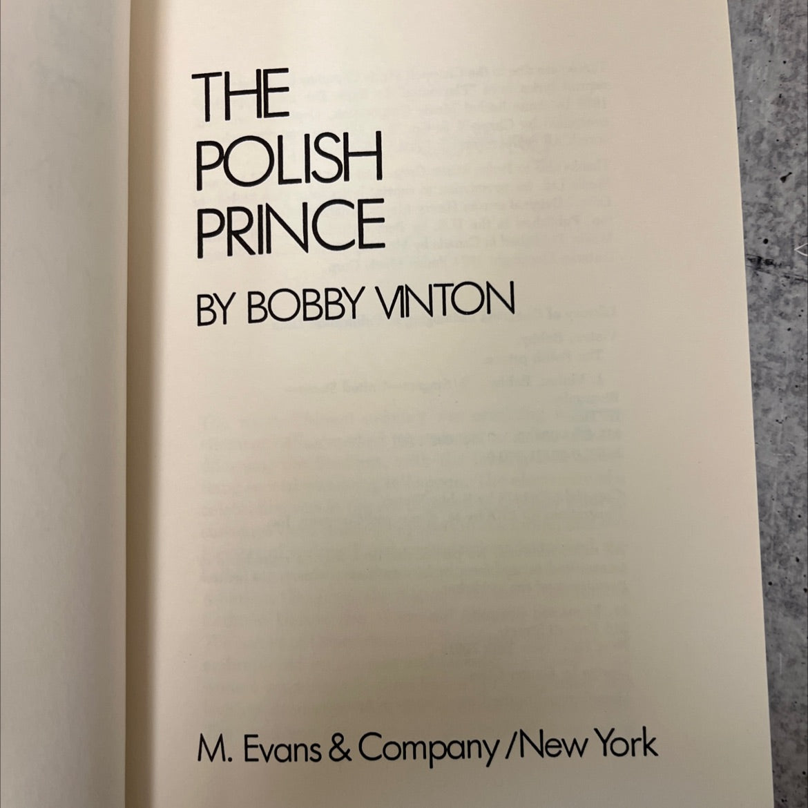 SIGNED the polish prince book, by bobby vinton, 1978 Hardcover, First Edition, Vintage image 2