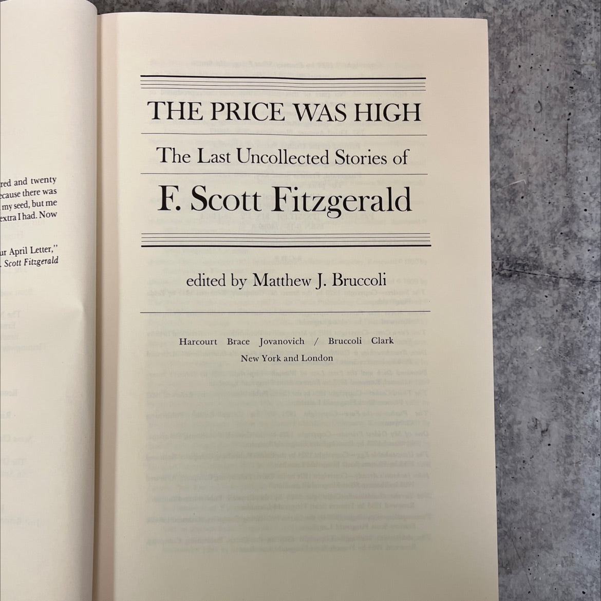 the price was high book, by f. scott fitzgerald, 1979 Hardcover, First Edition, Vintage image 2