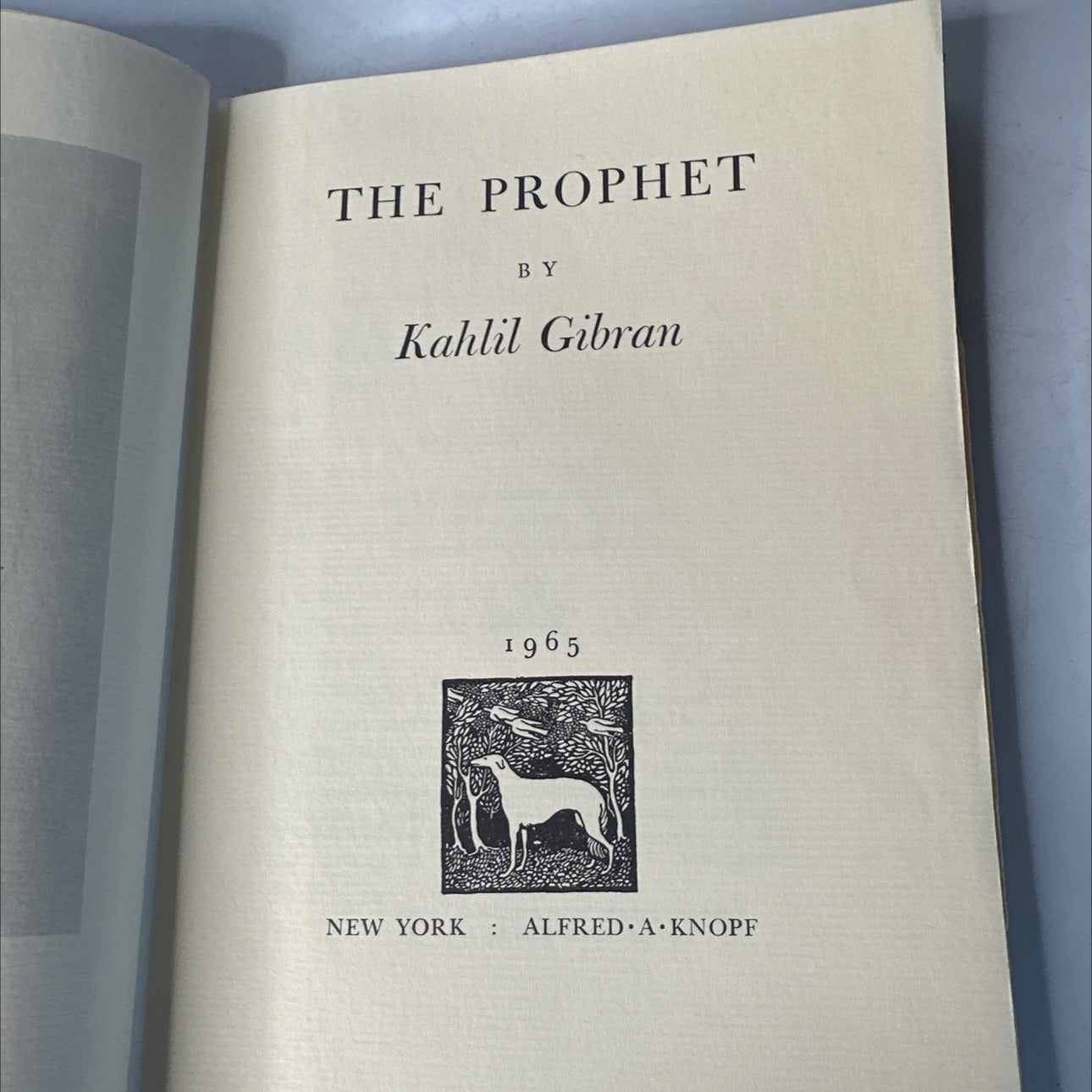 the prophet book, by Kahlil Gibran, 1965 Hardcover image 2