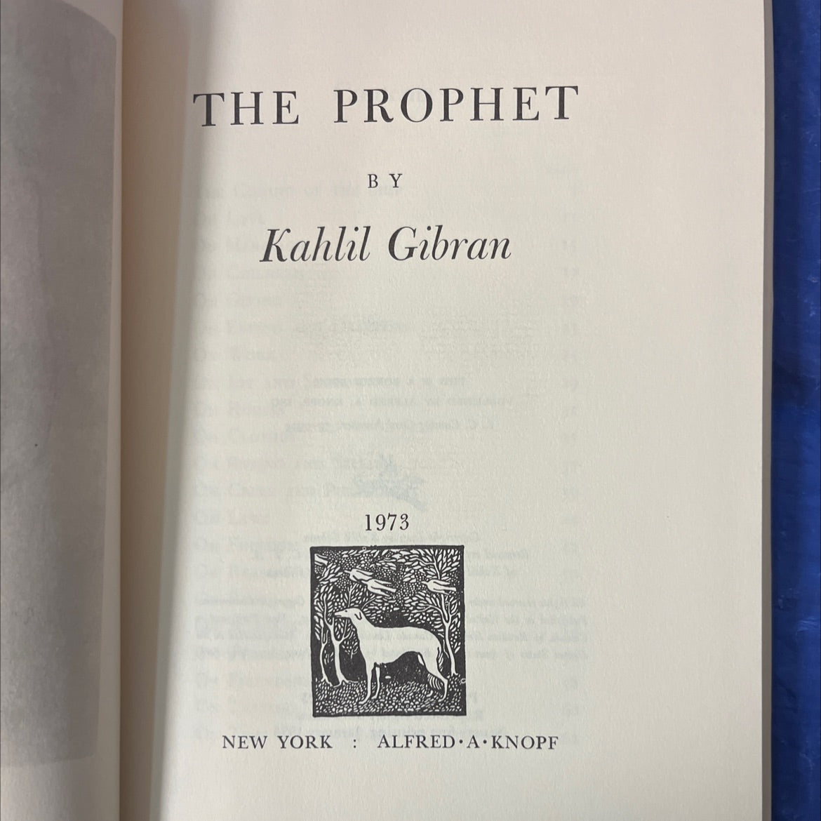 the prophet book, by Kahlil Gibran, 1973 Hardcover image 2