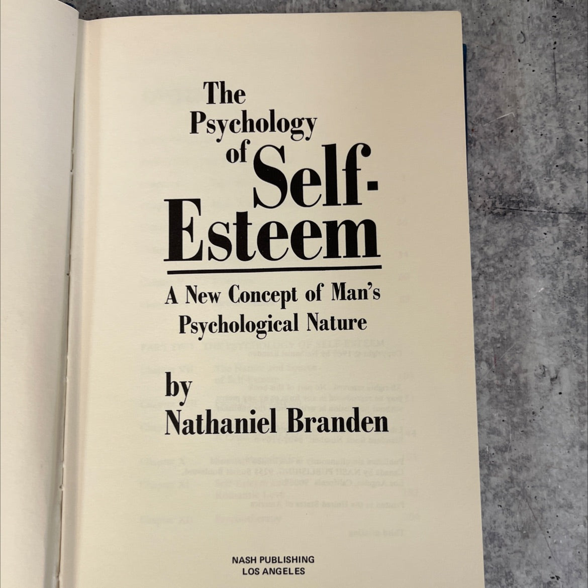 the psychology of self-esteem a new concept of man's psychological nature book, by nathaniel branden, 1969 Hardcover, image 2