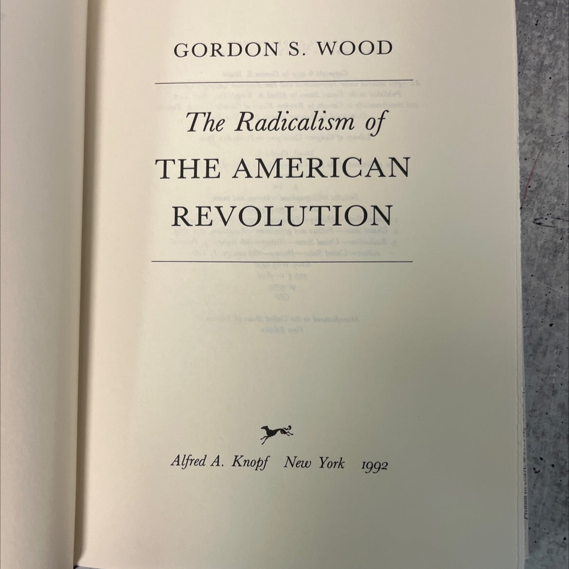 the radicalism of the american revolution book, by Gordon S. Wood, 1992 Hardcover, First Edition image 2