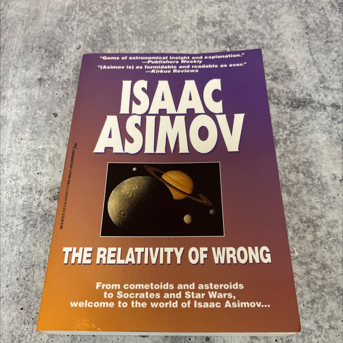 the relativity of wrong book, by isaac asimov, 1988 Paperback image 1