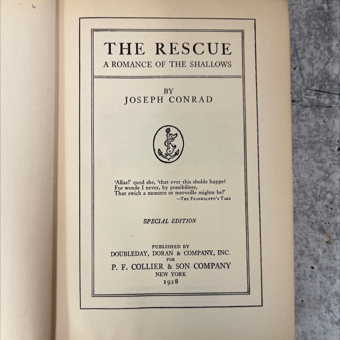 the rescue a romance of the shallows book, by joseph conrad, 1928 Hardcover, Vintage image 2