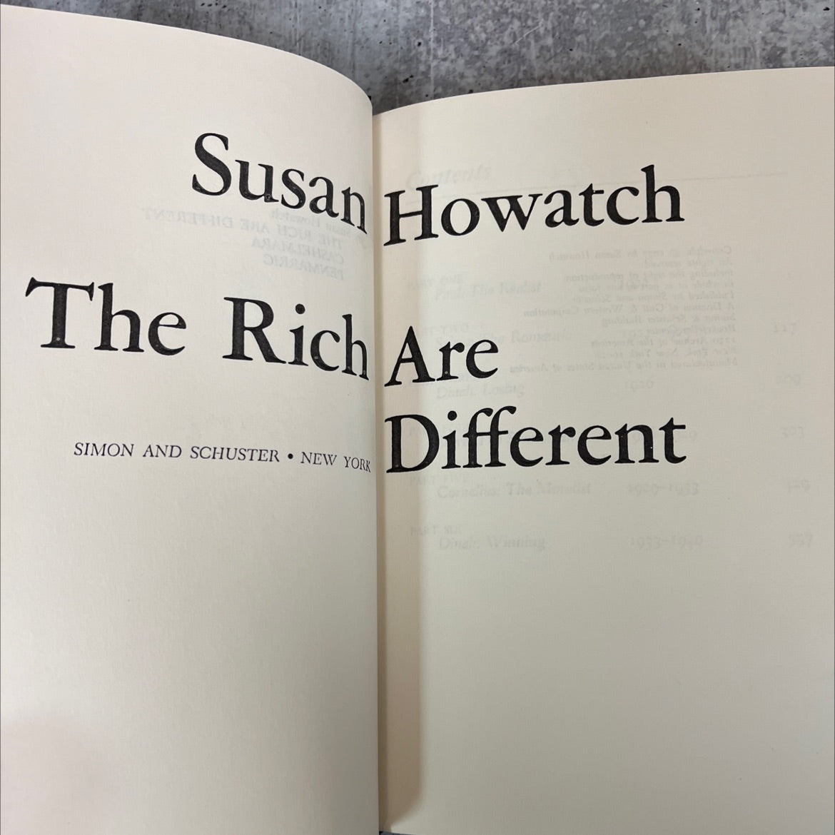 the rich are different book, by Susan Howatch, 1977 Hardcover image 2