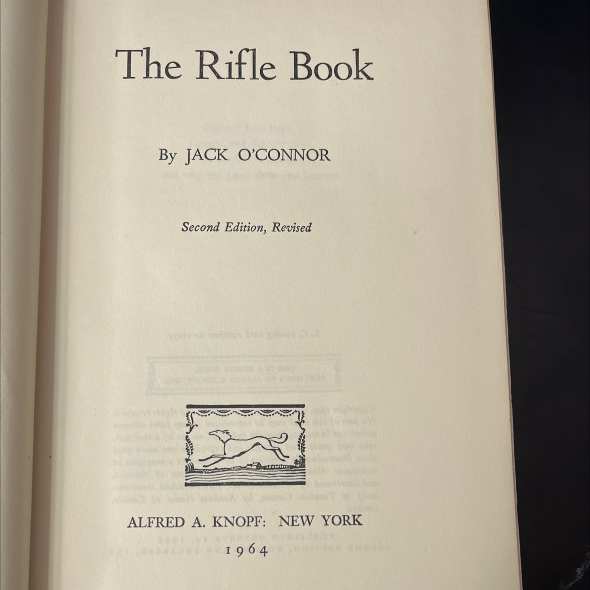 the rifle book book, by jack o'connor, 1964 Hardcover, Vintage image 2