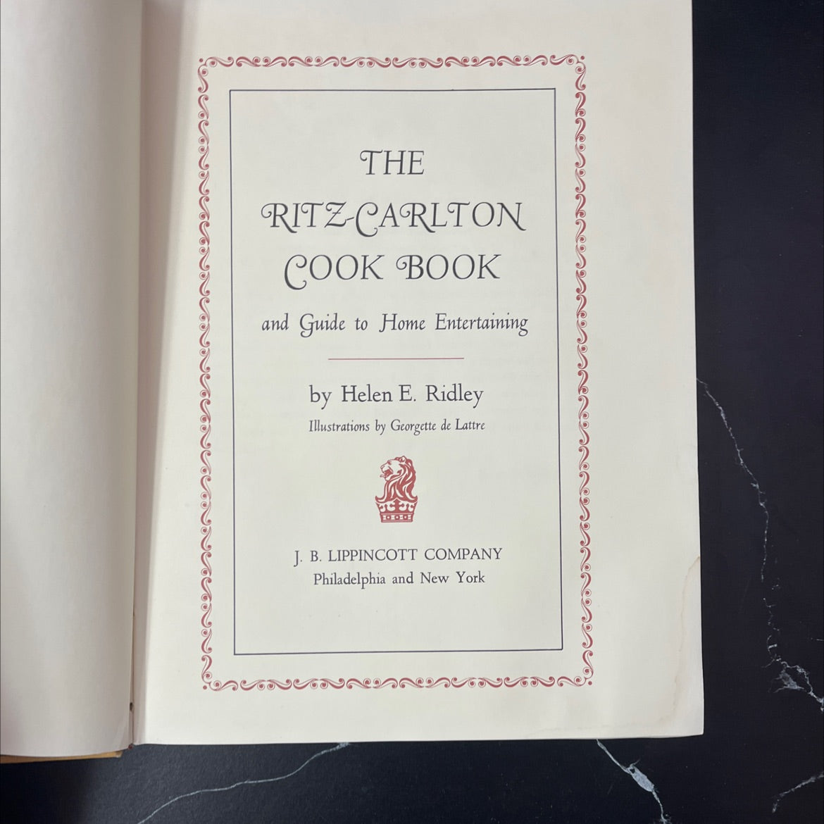 the ritz-carlton cook book and guide to home entertaining book, by Helen E. Ridley, 1968 Hardcover, First Edition, image 2