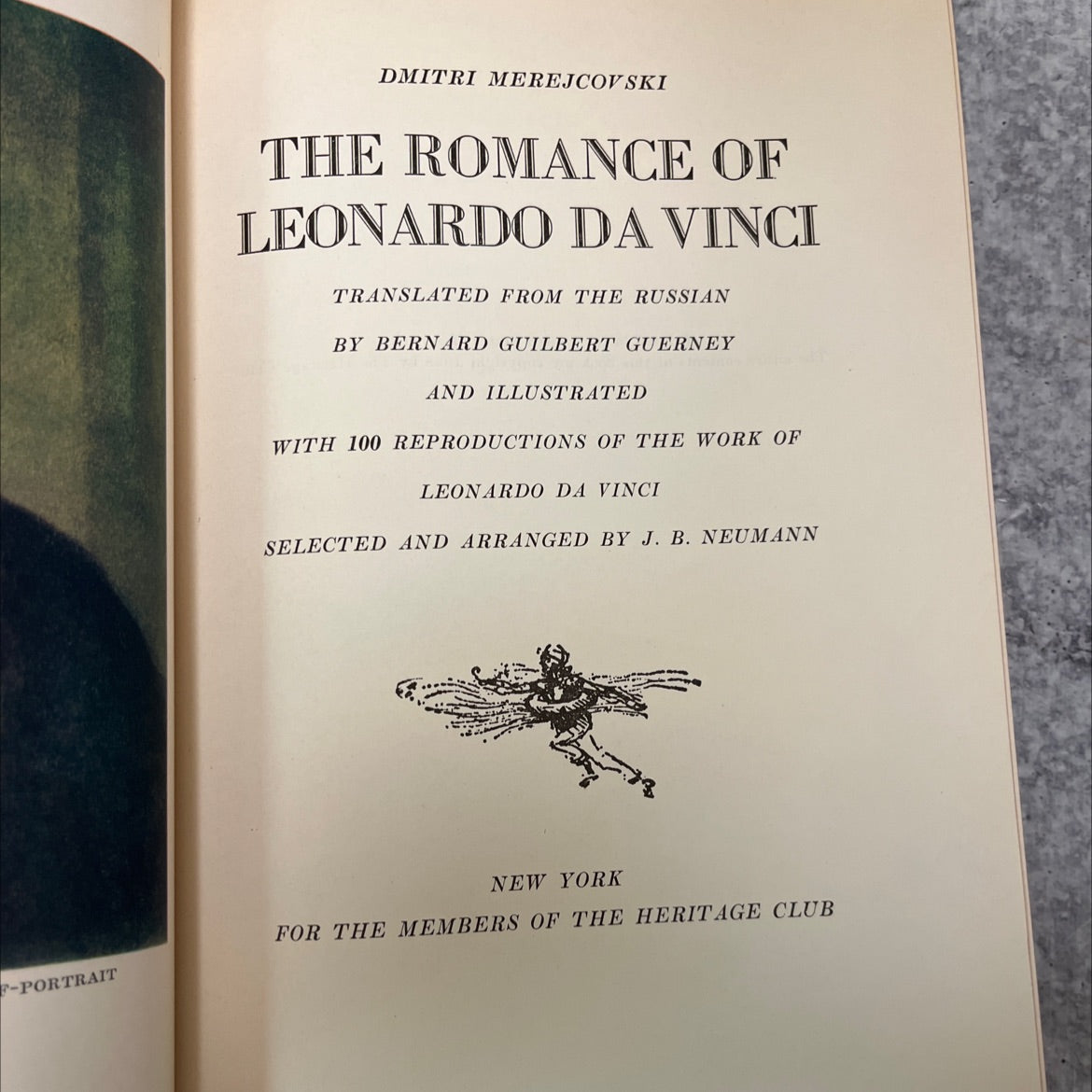 the romance of leonardo da vinci book, by dmitri merejcovski, 1938 Hardcover, Antique image 2