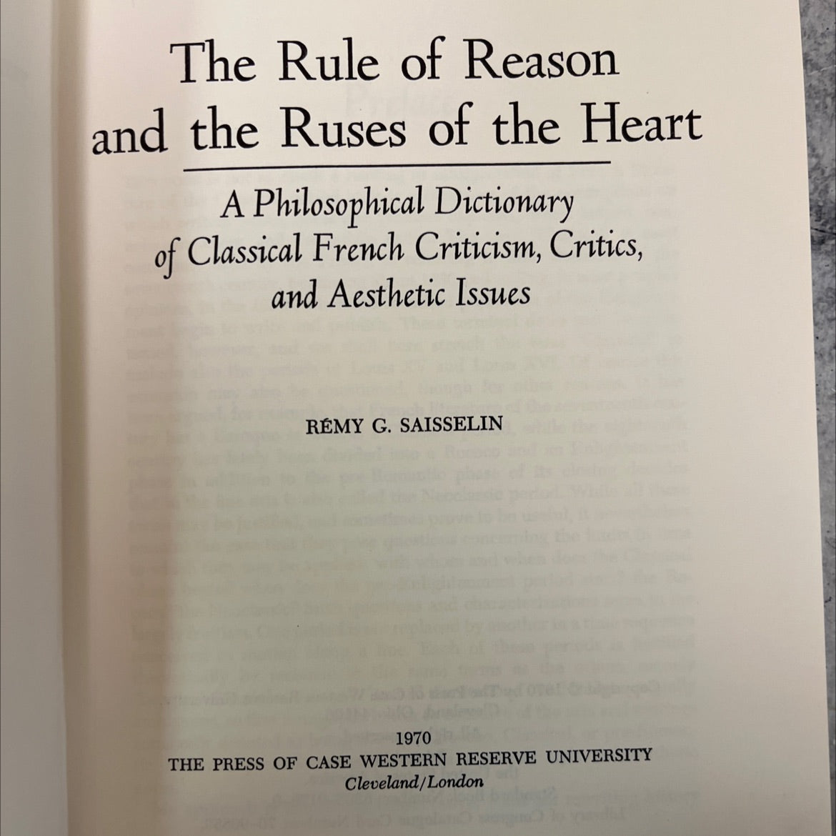 the rule of reason and the ruses of the heart a philosophical dictionary of classical french criticism critics and image 2