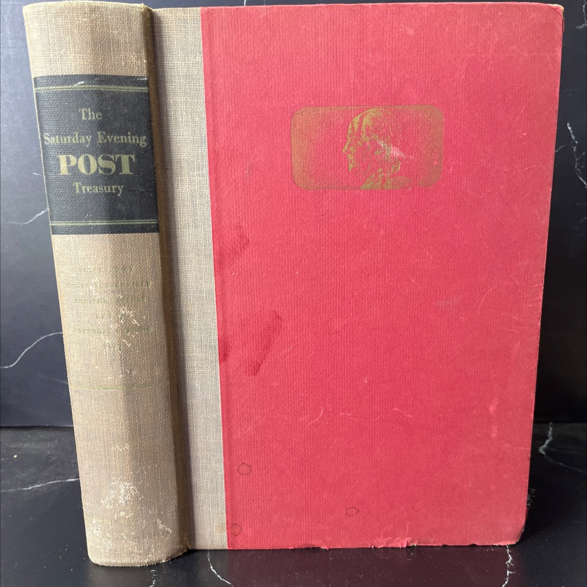 the saturday evening post treasury book, by roger butterfield, 1954 Hardcover, First Edition, Vintage, Heavily Used image 1