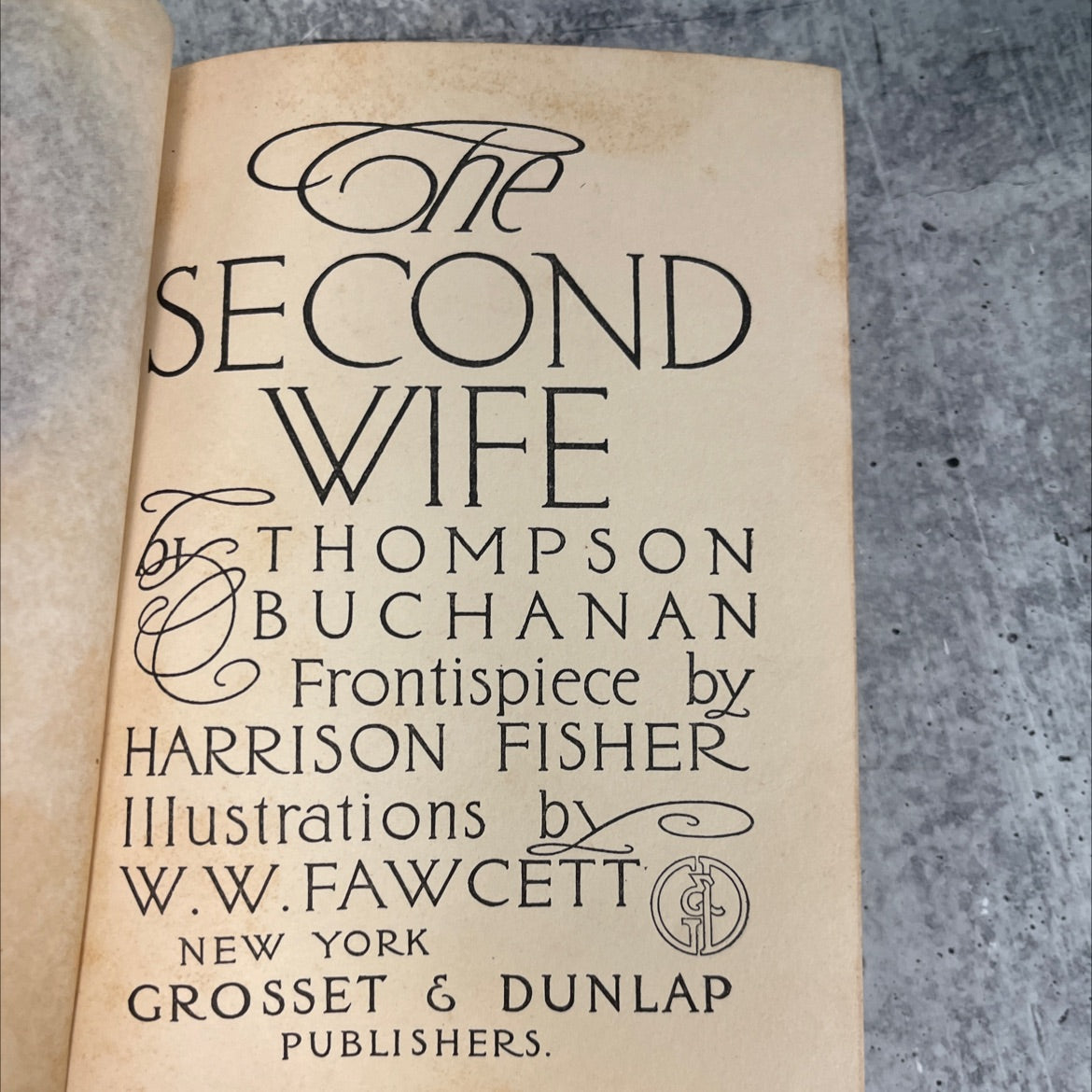 the second wife book, by thompson buchanan, 1911 Hardcover, Antique image 2