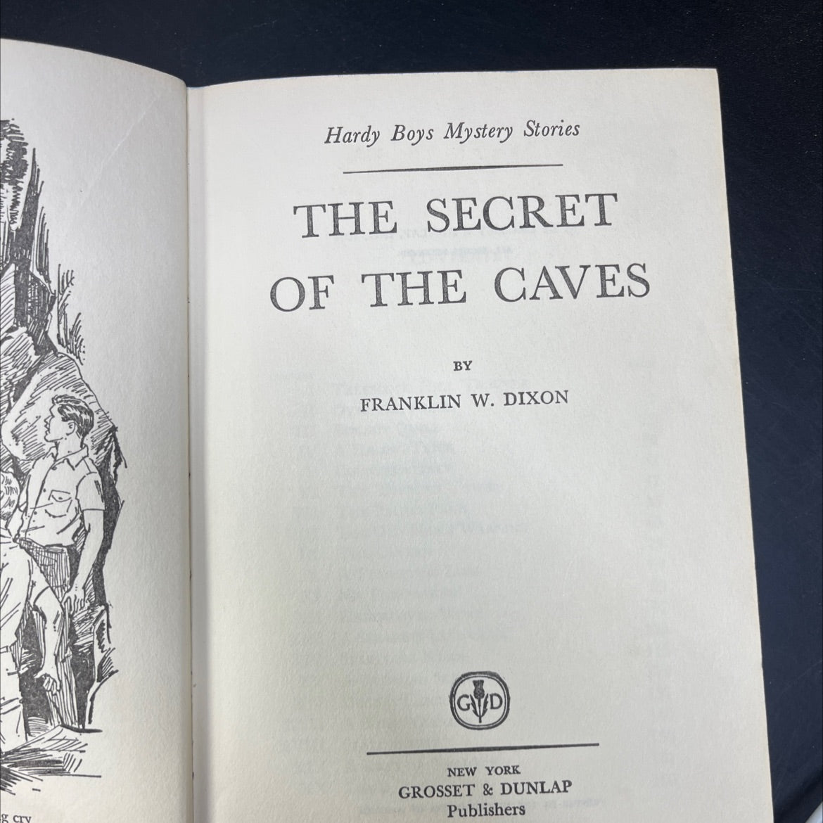 the secret of the caves book, by franklin w. dixon, 1964 Hardcover image 2