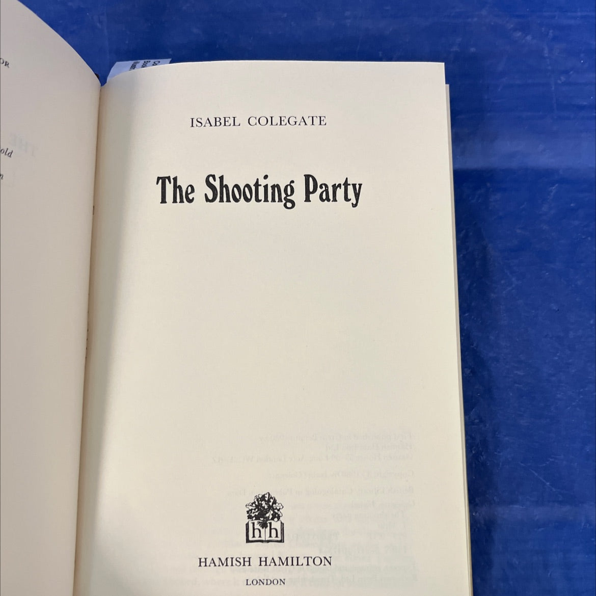 the shooting party book, by isabel colegate, 1980 Hardcover image 2