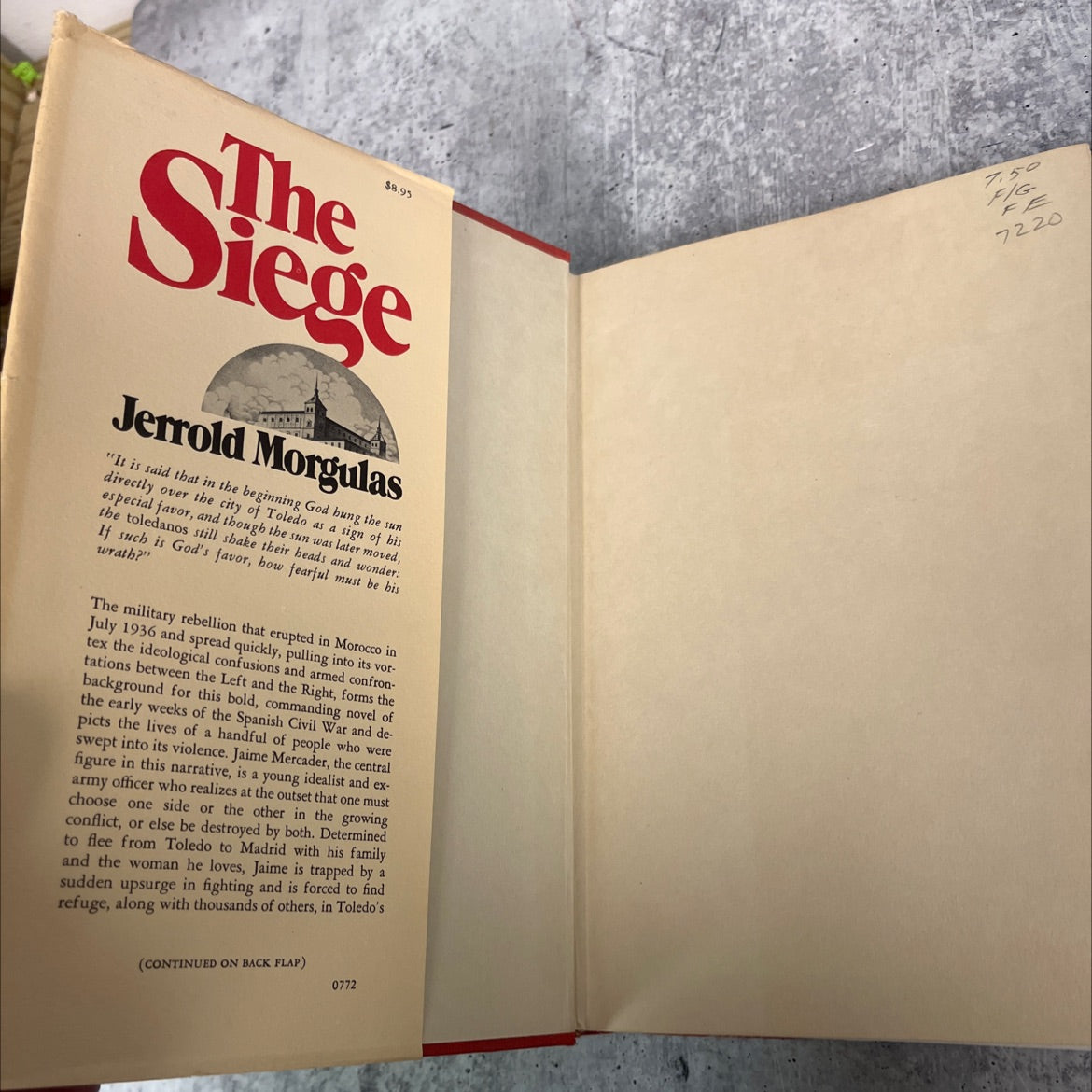 the siege book, by jerrold morgulas, 1972 Hardcover image 4