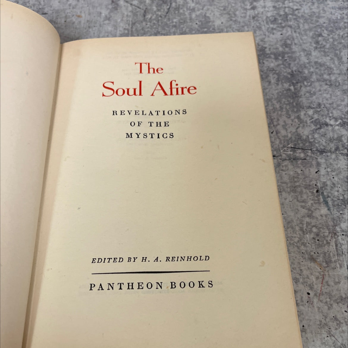 the soul afire revelations of the mystics book, by unknown, 1944 Hardcover image 2