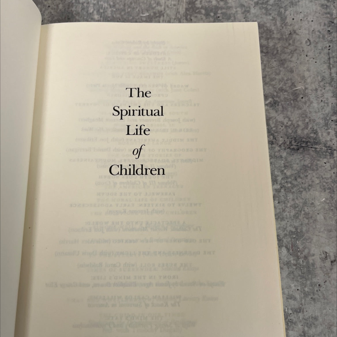 the spiritual life of children book, by Robert Coles, 1990 Hardcover image 2