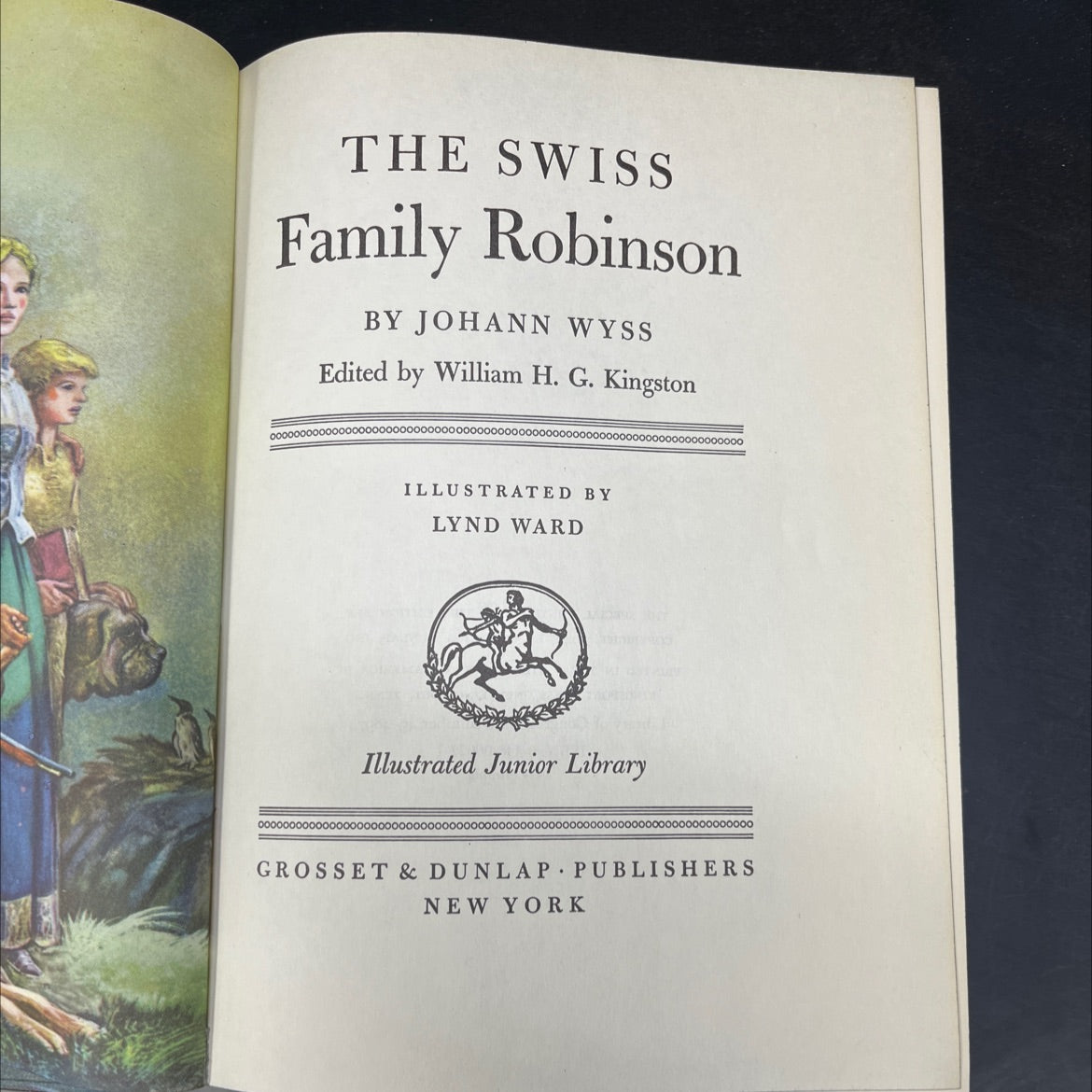 the swiss family robinson book, by johann wyss, 1949 Hardcover image 2