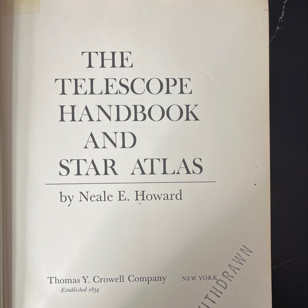 the telescope handbook and star atlas book, by Neale E. Howard, 1967 Hardcover, First Edition, Vintage image 2