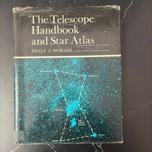 the telescope handbook and star atlas book, by Neale E. Howard, 1967 Hardcover, First Edition, Vintage image 1