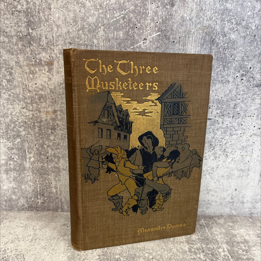 the three musketeers book, by alexandre dumas, 1901 Hardcover, Rare, Antique image 1