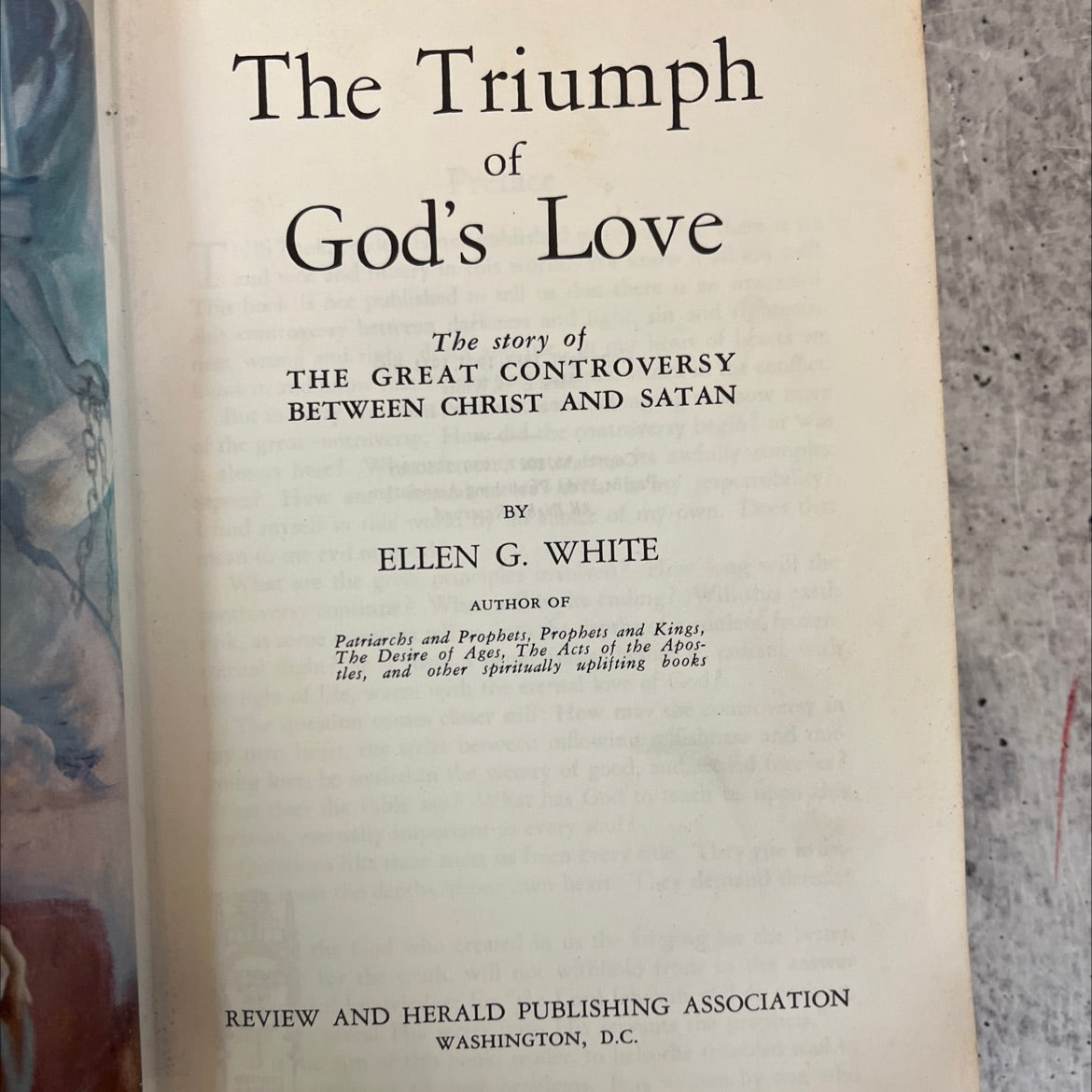 the triumph of god's love book, by ellen g. white, 1950 Hardcover, Vintage image 2