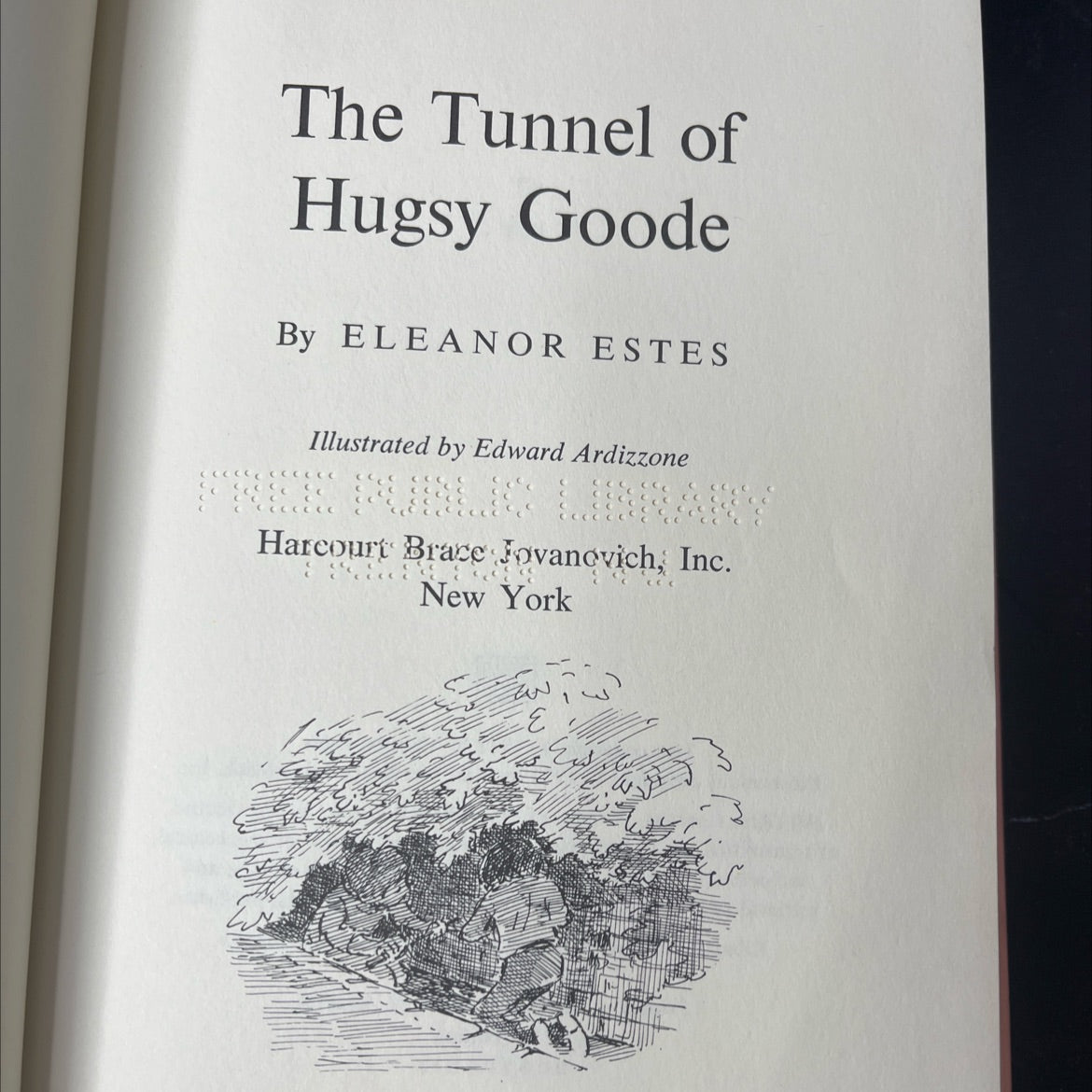 the tunnel of hugsy goode book, by eleanor estes, 1972 Hardcover, Vintage image 2