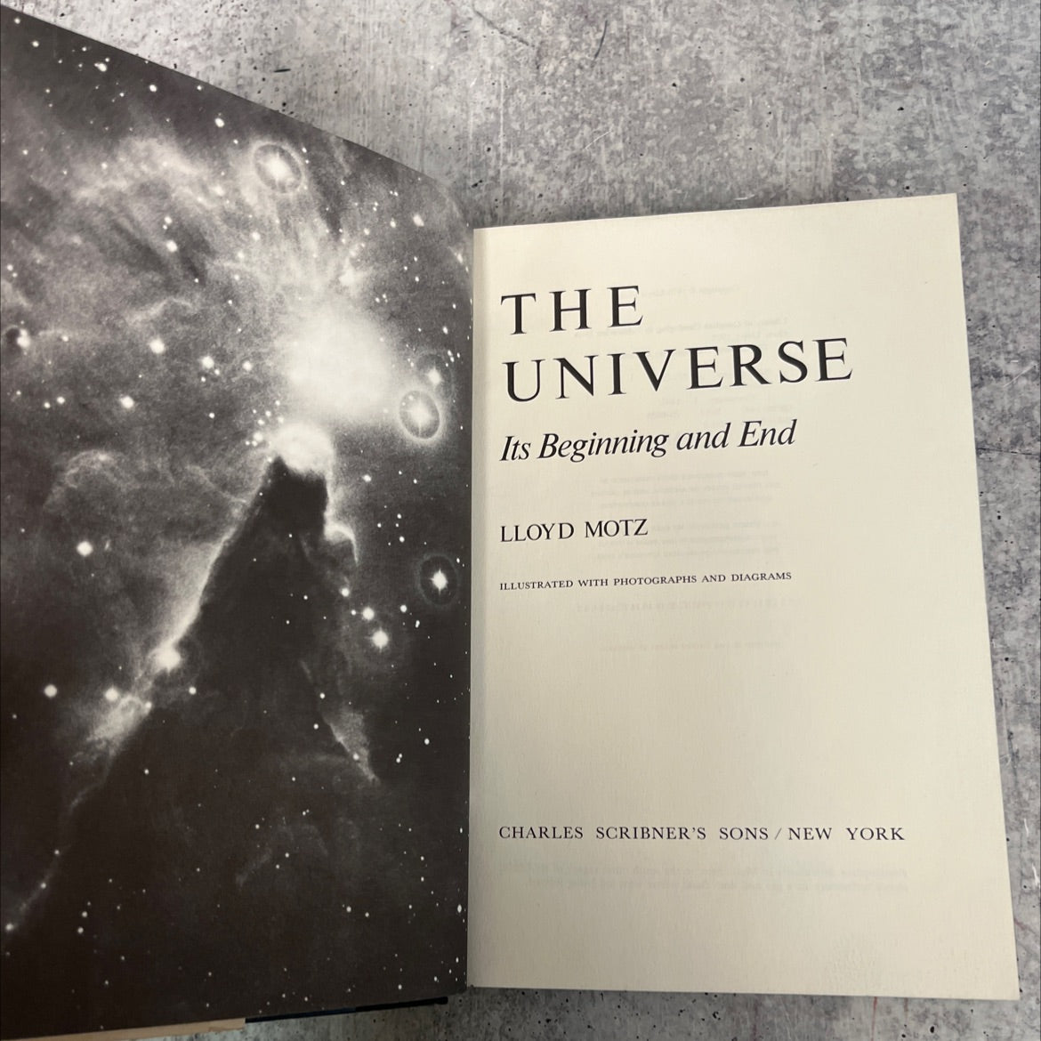 the universe its beginning and end book, by lloyd motz, 1975 Hardcover image 2