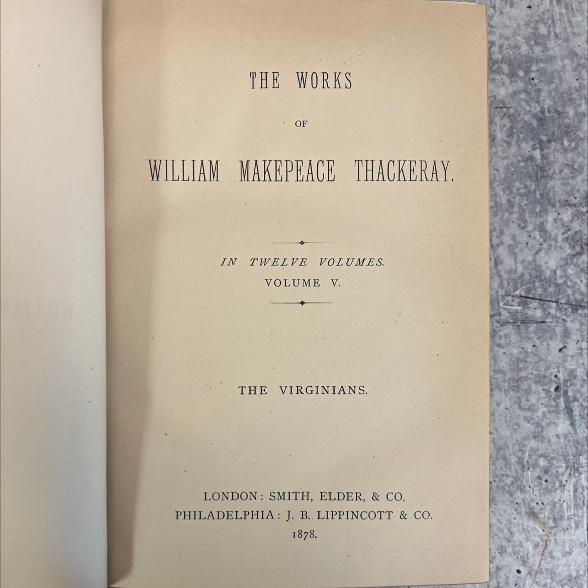 the virginians book, by william makepeace thackeray, 1878 Leather, Rare, Antique image 2