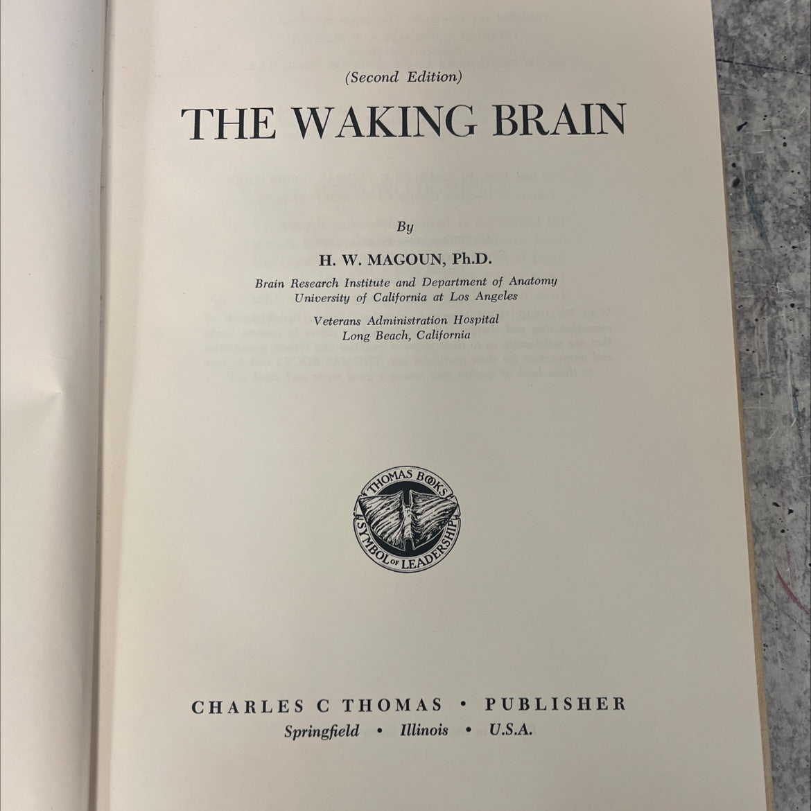 the waking brain book, by h. w. magoun, ph.d., 1963 Hardcover image 2