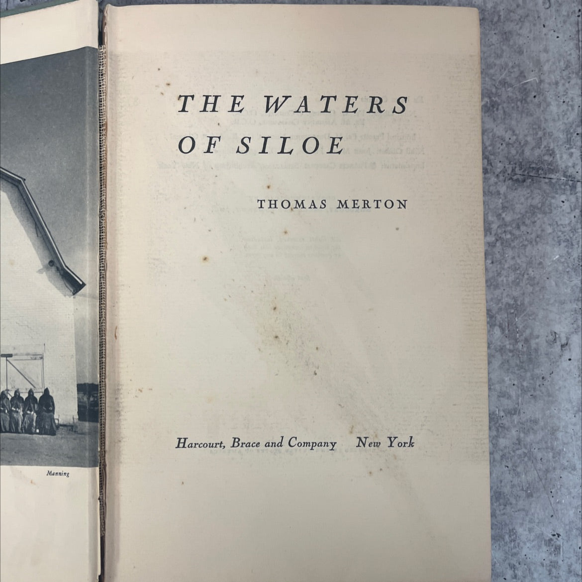 the waters of siloe book, by thomas merton, 1949 Hardcover, First Edition, Vintage image 2