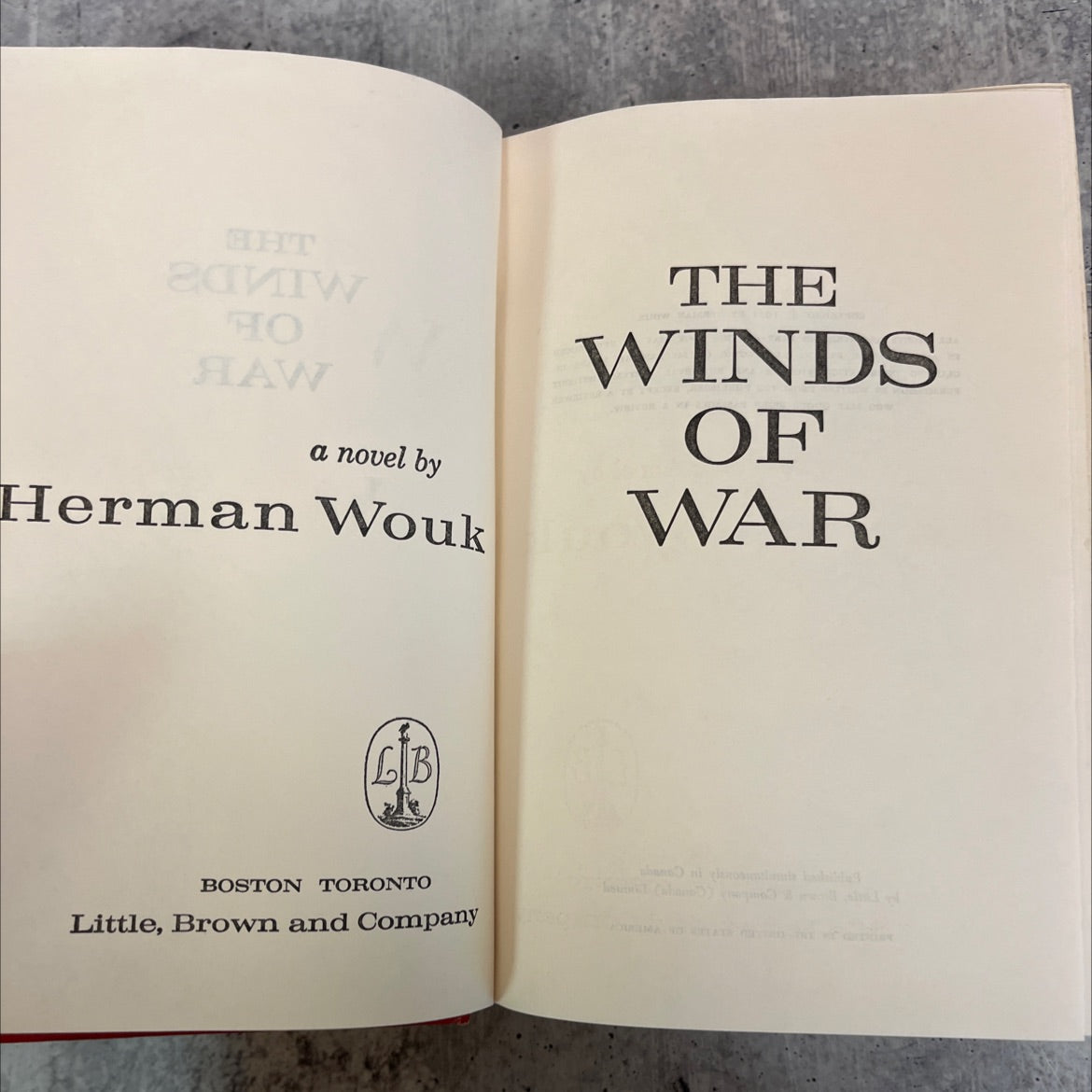 the winds of war book, by Herman Wouk, 1971 Hardcover image 2