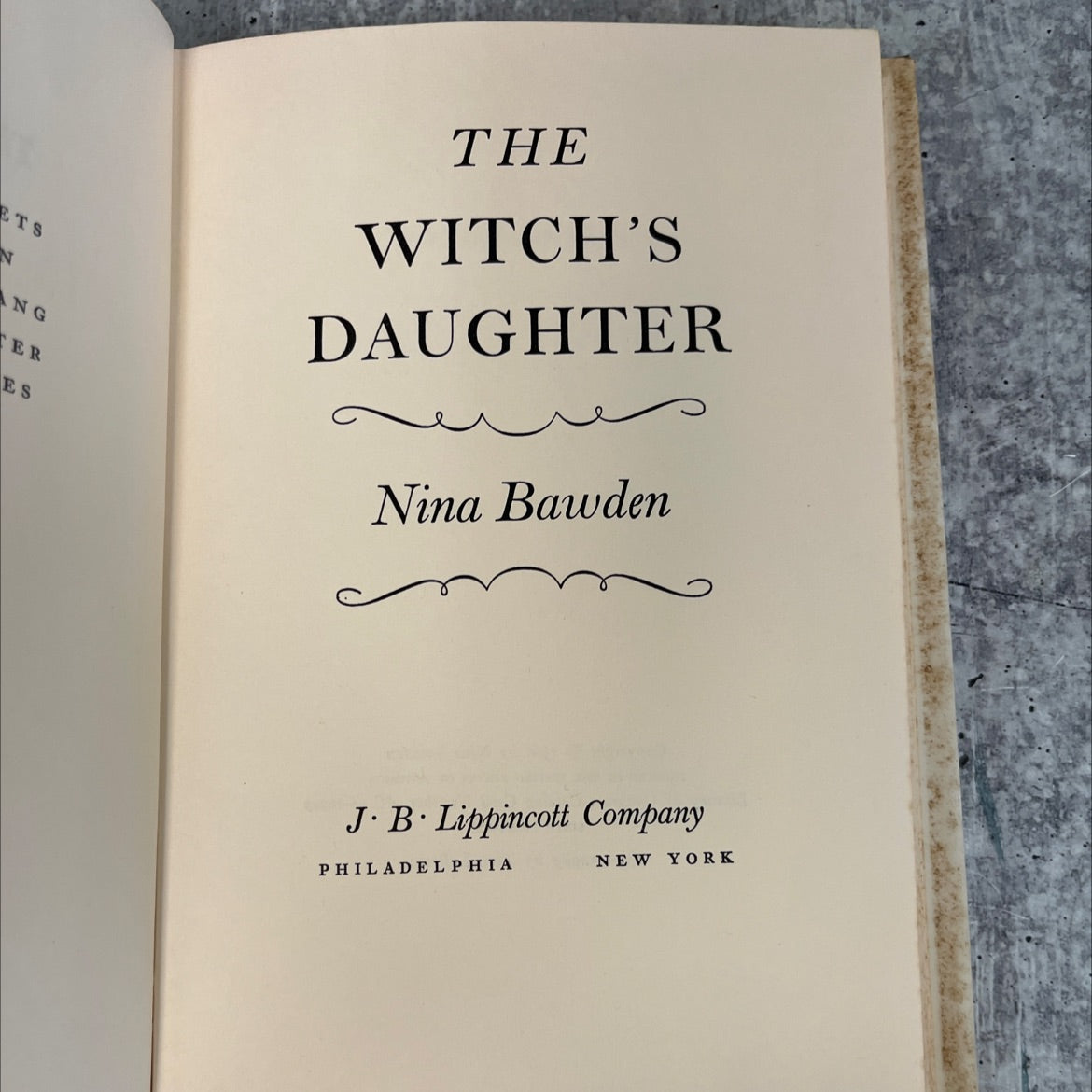 the witch's daughter book, by Nina Bawden, 1966 Hardcover, Vintage image 2