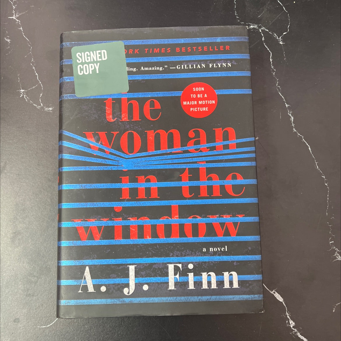 SIGNED the woman in the window book, by A. J. Finn, 2018 Hardcover, First Edition image 1