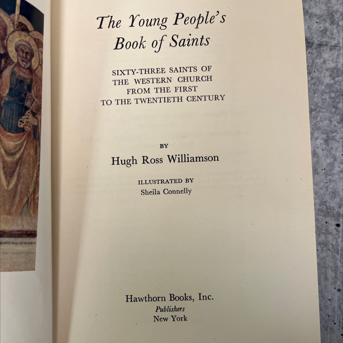 the young people's book of saints book, by hugh ross williamson, 1960 Hardcover image 2