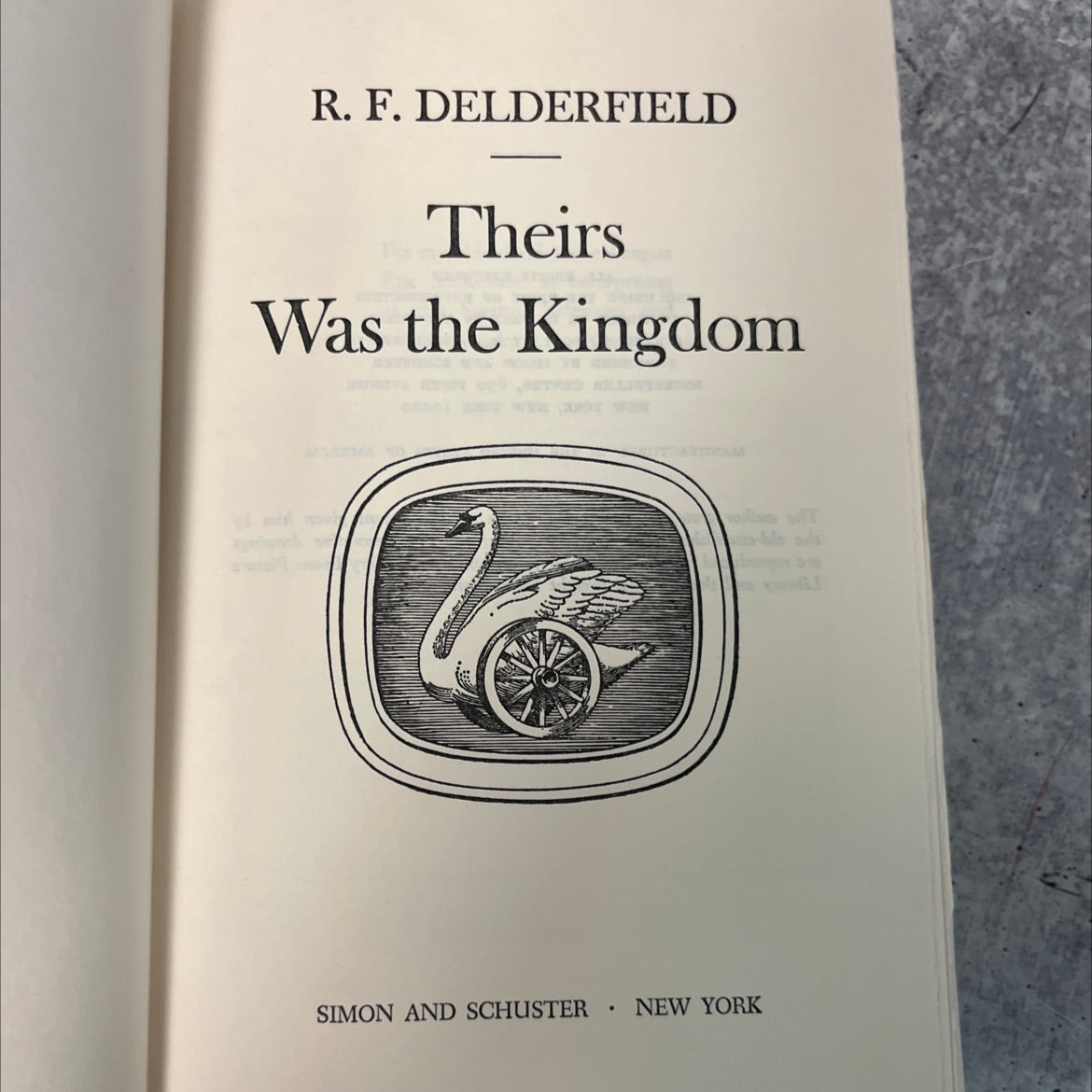 theirs was the kingdom book, by R. F. Delderfield, 1971 Hardcover, Vintage image 2