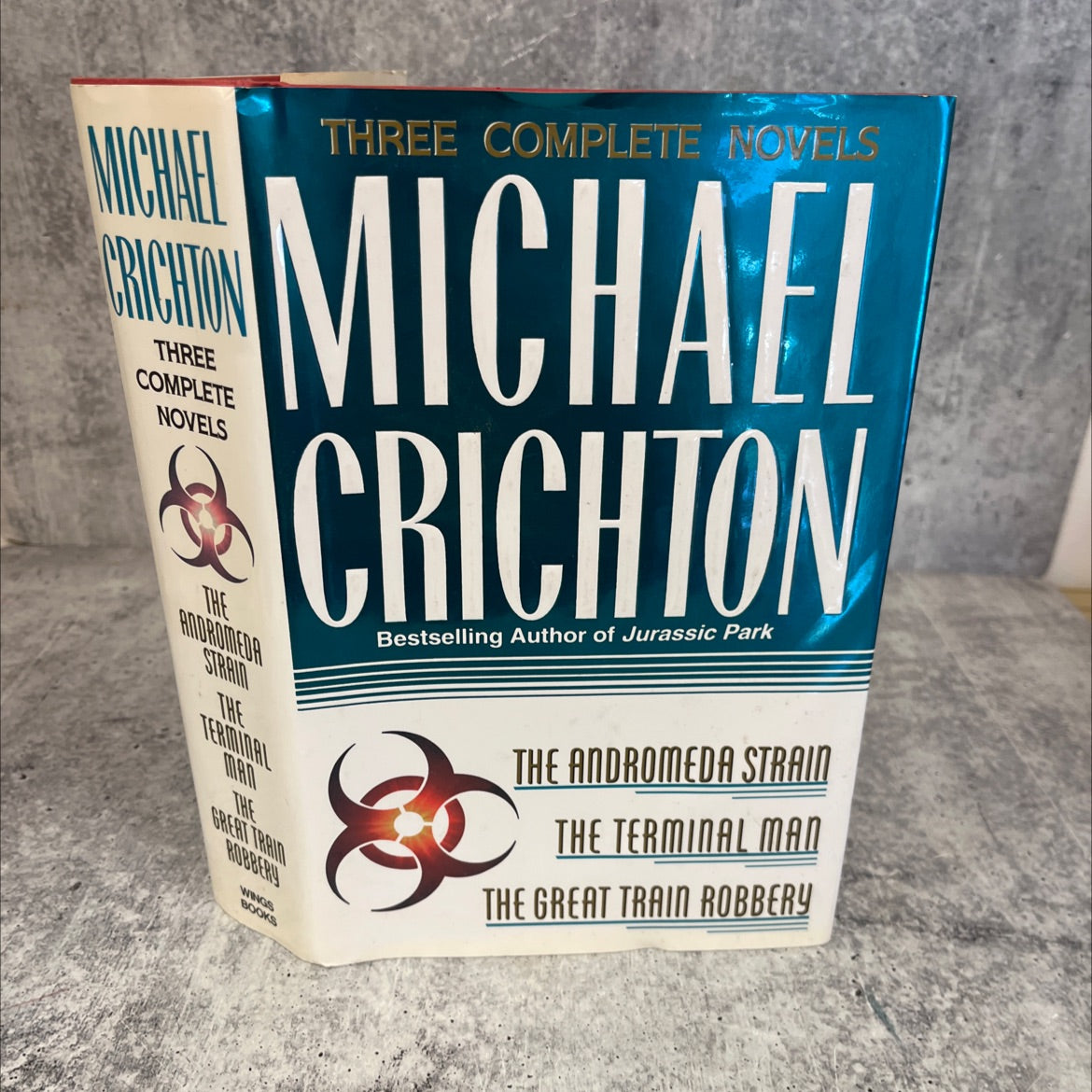 three complete novels book, by michael crichton, 1994 Hardcover image 1