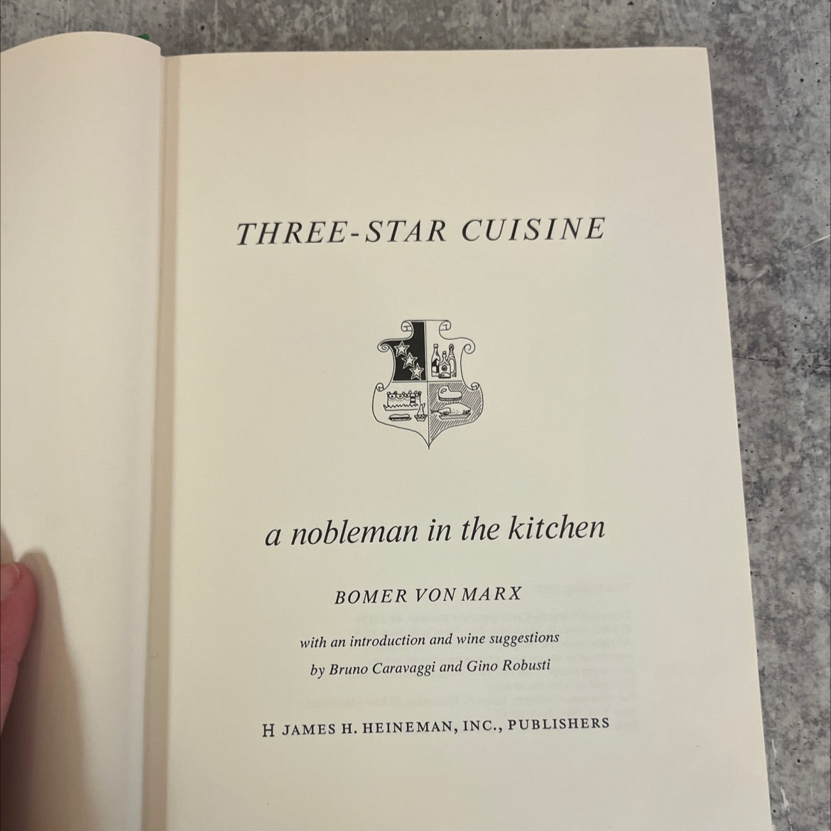 three-star cuisine lettel a nobleman in the kitchen book, by bomer von marx, 1965 Hardcover image 2