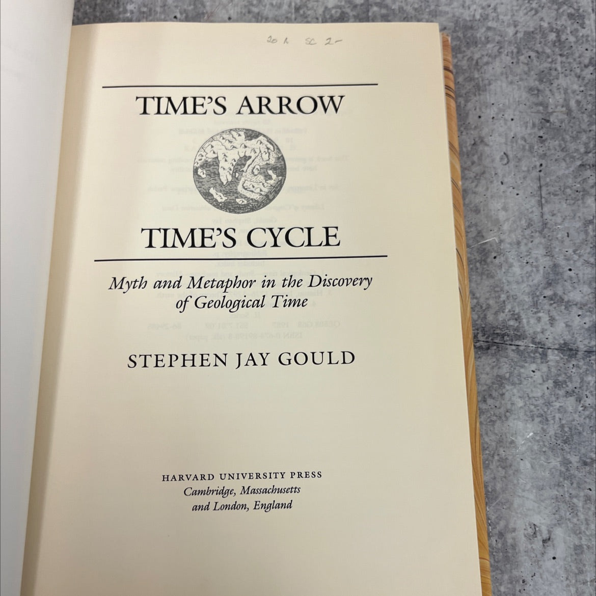 time's arrow time's cycle book, by stephen jay gould, 1987 Hardcover image 2